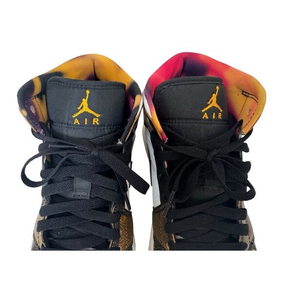 NIKE AIR JORDAN 1 Mid SE Retro Wear Away Taxi Shoes Black/White/Sail Men’s 7.5 main image 13